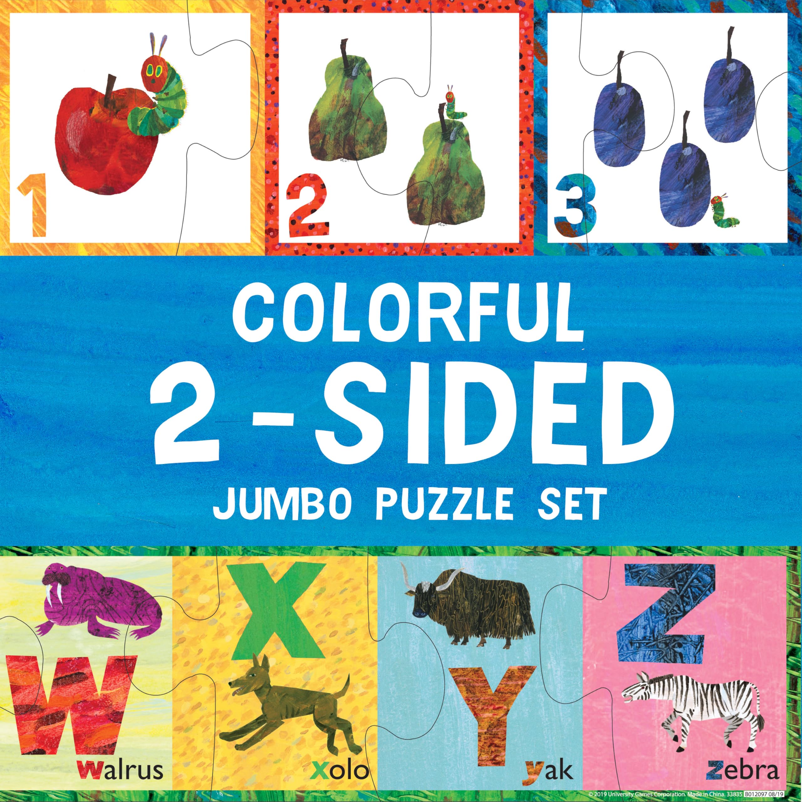Amazon.com: Eric Carle ABC & 123 Two-Sided Floor Puzzle for Kids